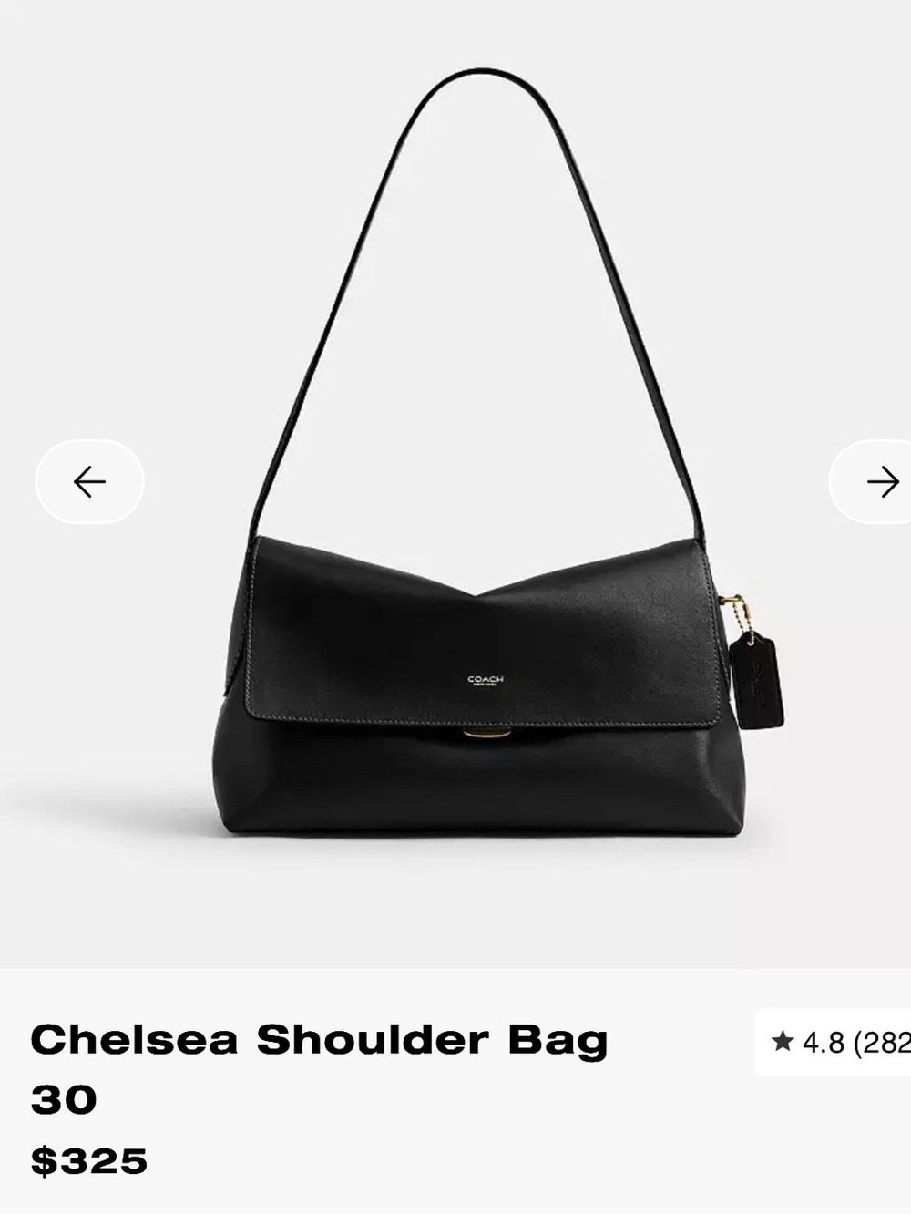 Coach Chelsea Shoulder Bag Black (no hangtag)